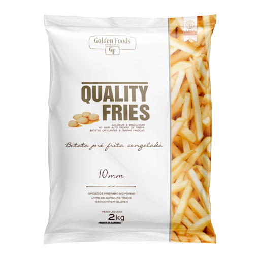 Batata 10mm Congelada Quality Fries - Golden Foods 1
