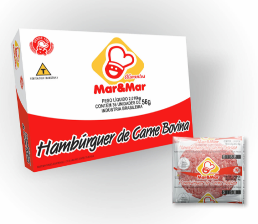 Hambúrguer de carne bovina 56g - Mar&Mar - Caixa com 36unid 1